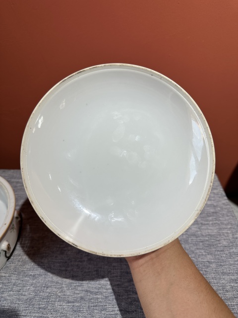 古玩陶瓷清代光緒粉彩富貴白頭一品鍋拍賣，當前價格15800元