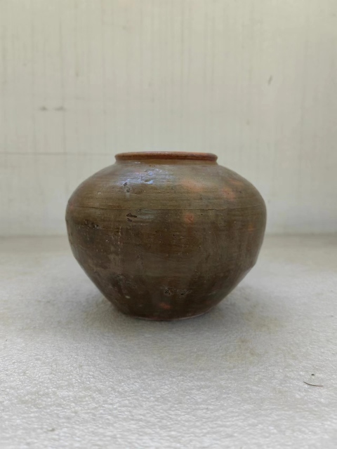 古玩陶瓷漢綠釉罐拍賣,當前價格850元