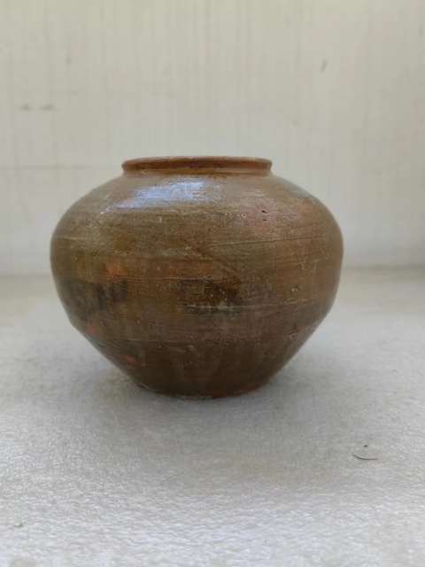 古玩陶瓷漢綠釉罐拍賣,當前價格850元