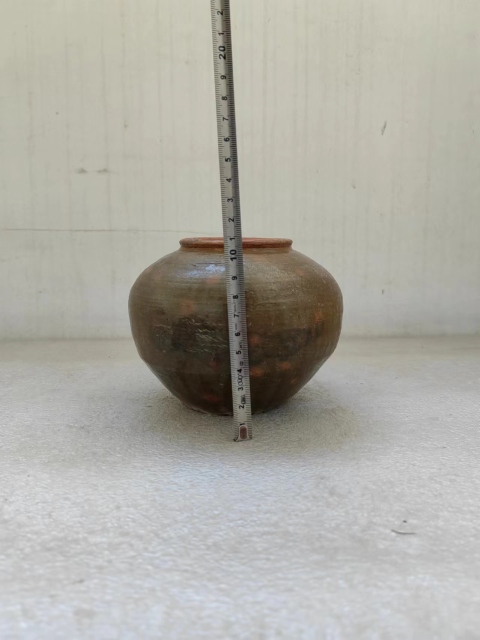 古玩陶瓷漢綠釉罐拍賣,當前價格850元