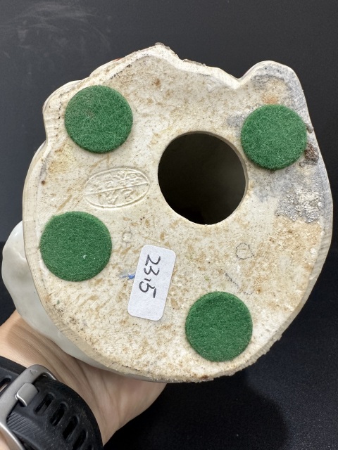 古玩陶瓷民國粉彩花卉紋壽星雕像拍賣,當前價格2800元