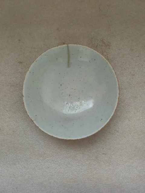 古玩陶瓷豆青釉高足盤拍賣,當前價格220元