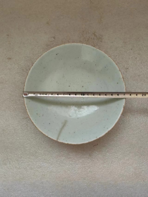 古玩陶瓷豆青釉高足盤拍賣,當前價格220元