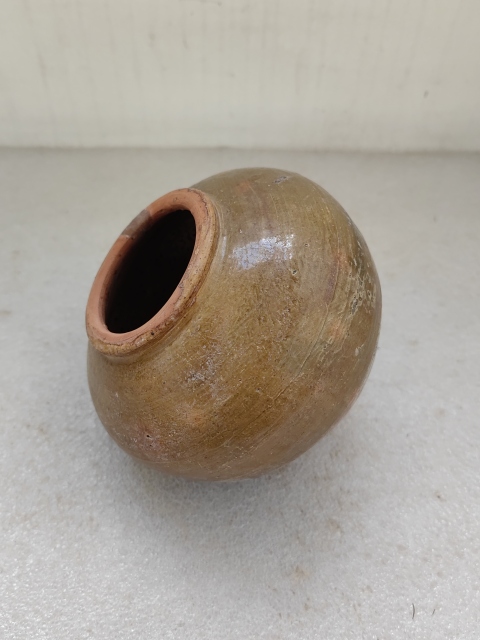 古玩陶瓷漢綠釉罐拍賣,當前價格850元