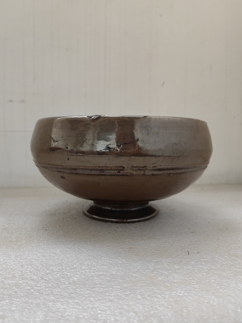 古玩陶瓷磁州窯紫金釉扁壺拍賣，當前價格850元