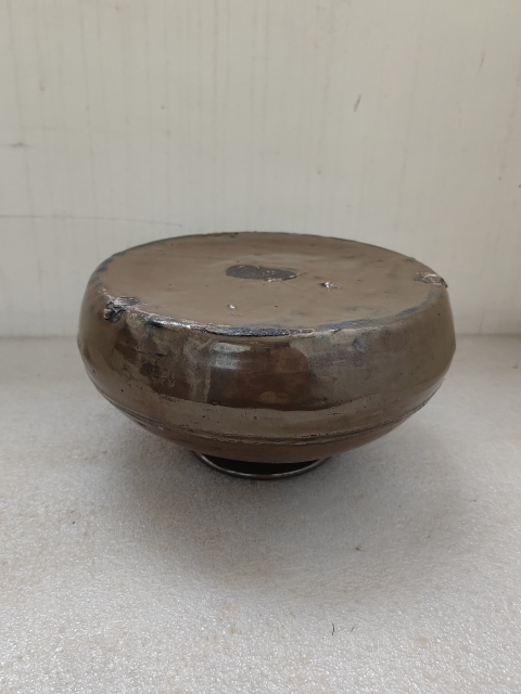 古玩陶瓷磁州窯紫金釉扁壺拍賣，當前價格850元