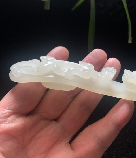 古玩玉器明代羊脂白級別大龍鉤拍賣，當前價格45000元