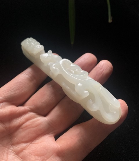 古玩玉器明代羊脂白級別大龍鉤拍賣，當前價格45000元