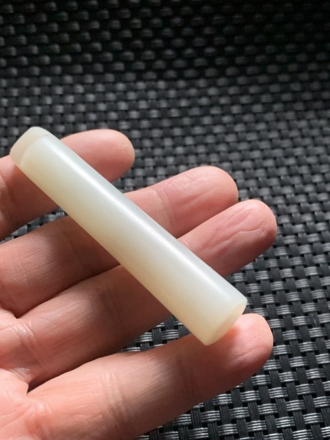 古玩玉器清代和田白玉翎管拍賣,當前價格16000元