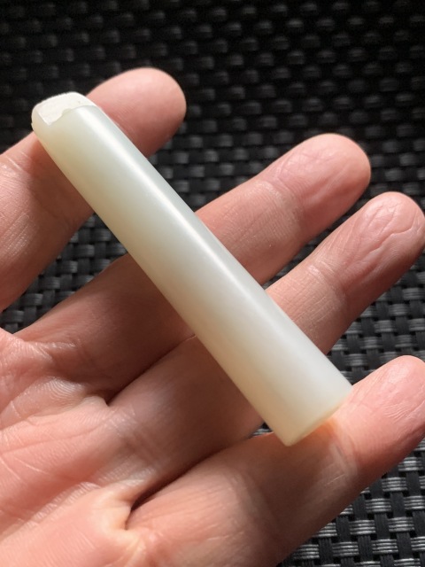 古玩玉器清代和田白玉翎管拍賣,當前價格16000元