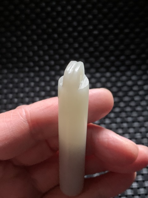 古玩玉器清代和田白玉翎管拍賣,當前價格16000元