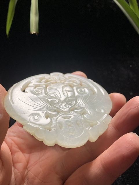 古玩玉器老和田紅沁白玉精工福在眼前牌拍賣,當前價格28000元