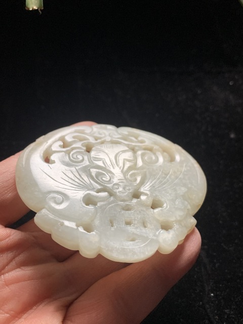 古玩玉器老和田紅沁白玉精工福在眼前牌拍賣,當前價格28000元