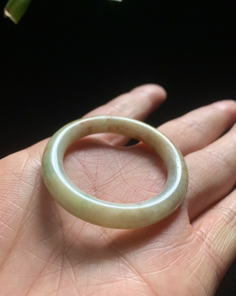 古玩玉器(一口價放漏)民國天然翡翠雕“翡翠環”拍賣,當前價格8800元