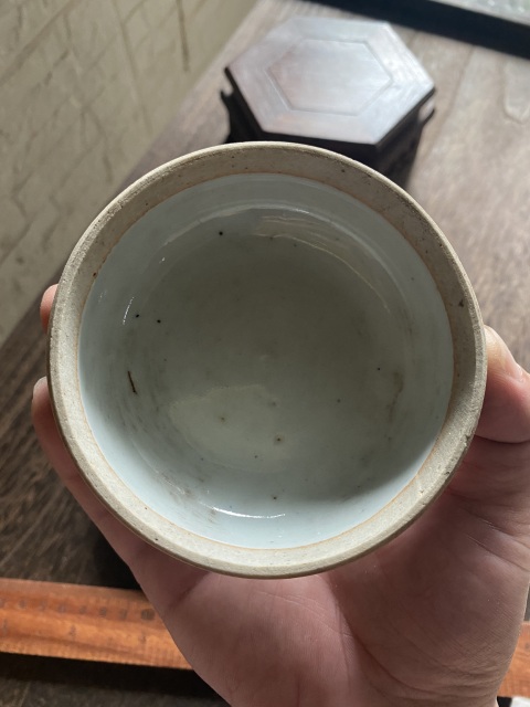 古玩陶瓷道光青花纏枝喜字粉盒蓋盒印泥盒拍賣,當前價格1688元