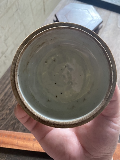 古玩陶瓷道光青花纏枝喜字粉盒蓋盒印泥盒拍賣,當前價格1688元