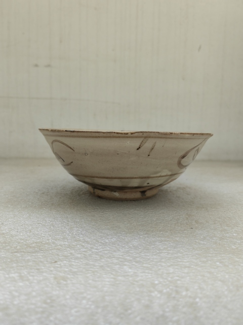古玩陶瓷磁州窯白地黑花碗拍賣，當前價格980元