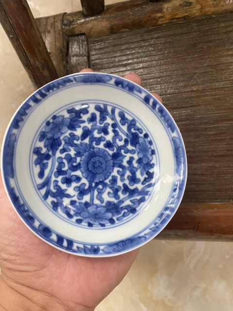 古玩陶瓷花卉紋青花盤拍賣,當前價格1500元
