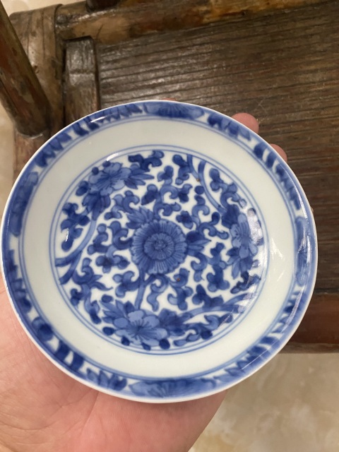 古玩陶瓷花卉紋青花盤拍賣,當前價格1500元