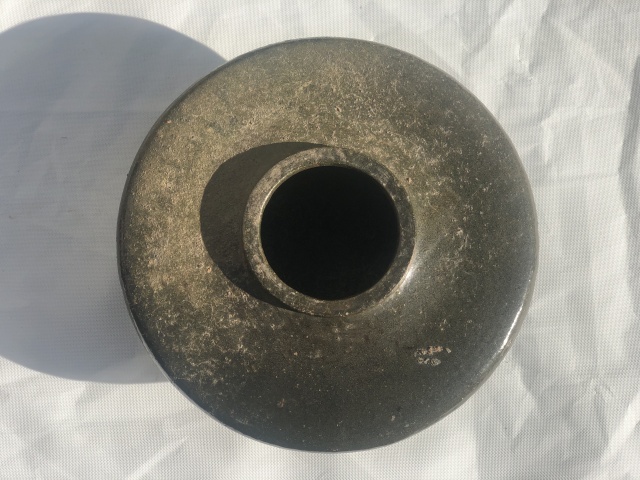 古玩陶瓷明末清初.飛碟型褐釉扁瓶(盛酒器) 超大尺寸拍賣,當前價格0元