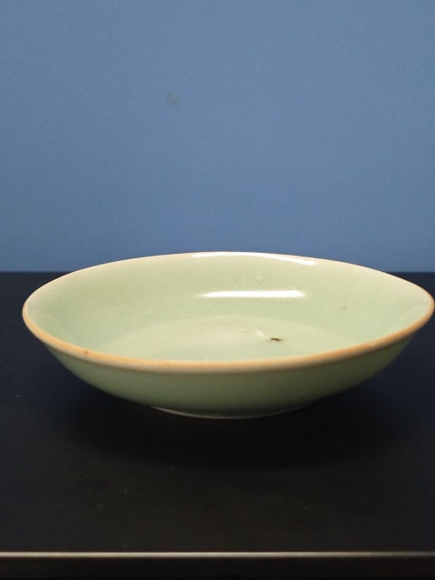 古玩陶瓷豆青釉杯碟真品鑒賞圖