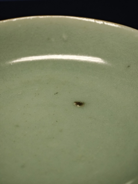 古玩陶瓷豆青釉杯碟真品鑒賞圖