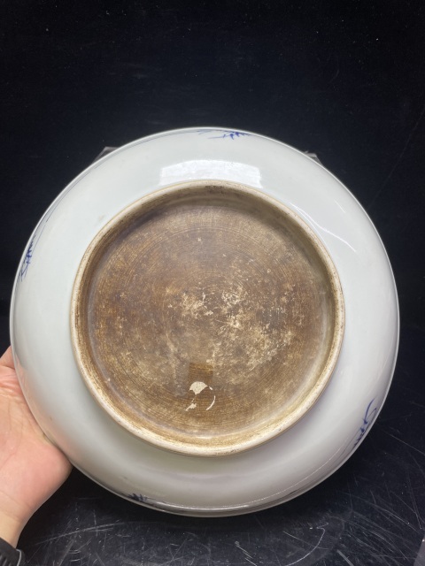 古玩陶瓷清雍正青花雙鹿紋臥盤(pán)拍賣(mài)，當(dāng)前價(jià)格20000元