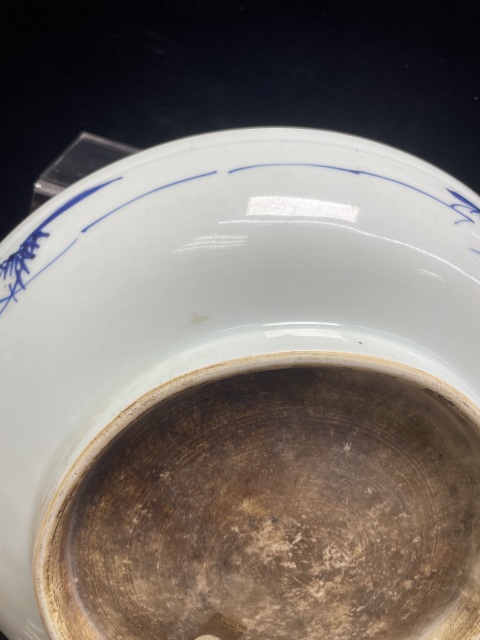 古玩陶瓷清雍正青花雙鹿紋臥盤(pán)拍賣(mài)，當(dāng)前價(jià)格20000元