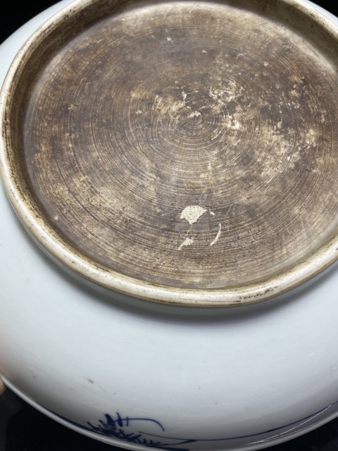 古玩陶瓷清雍正青花雙鹿紋臥盤(pán)拍賣(mài)，當(dāng)前價(jià)格20000元