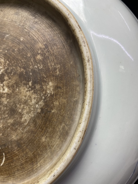 古玩陶瓷清雍正青花雙鹿紋臥盤(pán)拍賣(mài)，當(dāng)前價(jià)格20000元