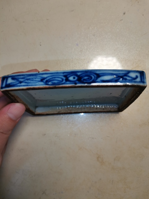 古玩陶瓷青花淡描蝠紋方印盒拍賣,當前價格750元