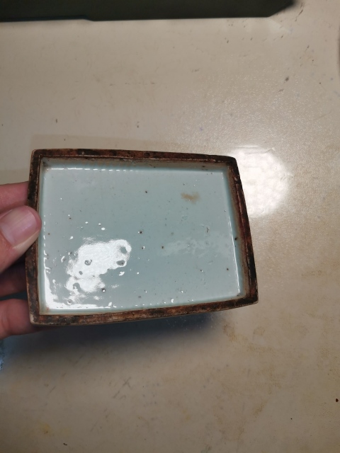 古玩陶瓷青花淡描蝠紋方印盒拍賣,當前價格750元