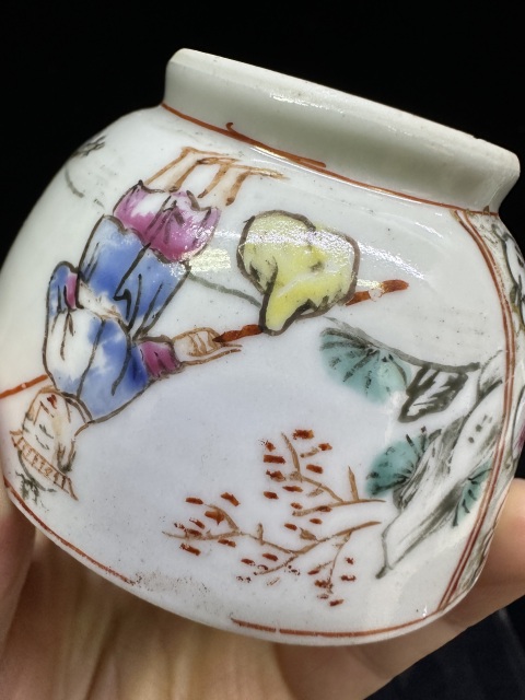 古玩陶瓷清雍正粉彩花卉滿大人壓手杯拍賣,當前價格999元