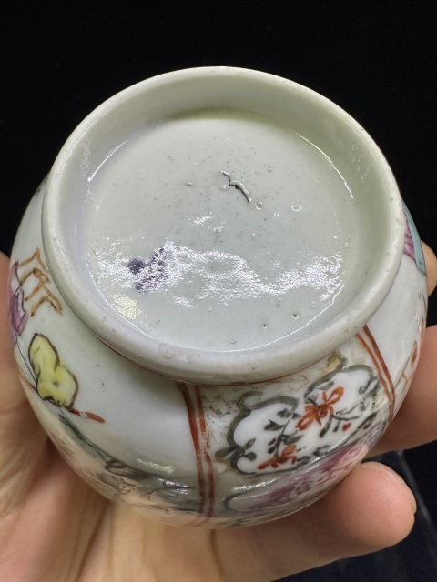 古玩陶瓷清雍正粉彩花卉滿大人壓手杯拍賣,當前價格999元