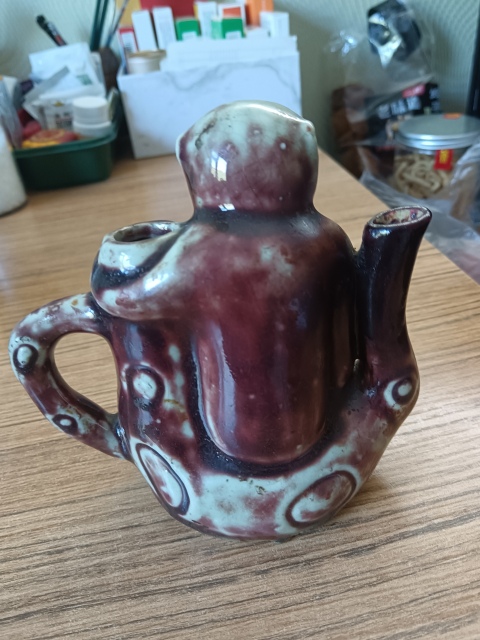 古玩陶瓷清晚.紅釉猴形壺.域鑒秋拍作品拍賣，當前價格2600元