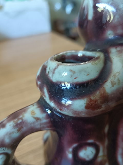 古玩陶瓷清晚.紅釉猴形壺.域鑒秋拍作品拍賣，當前價格2600元