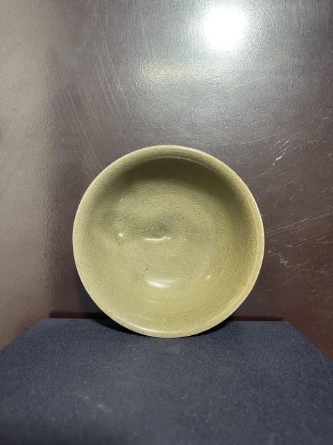古玩陶瓷元代龍泉青釉碗拍賣，當前價格3850元