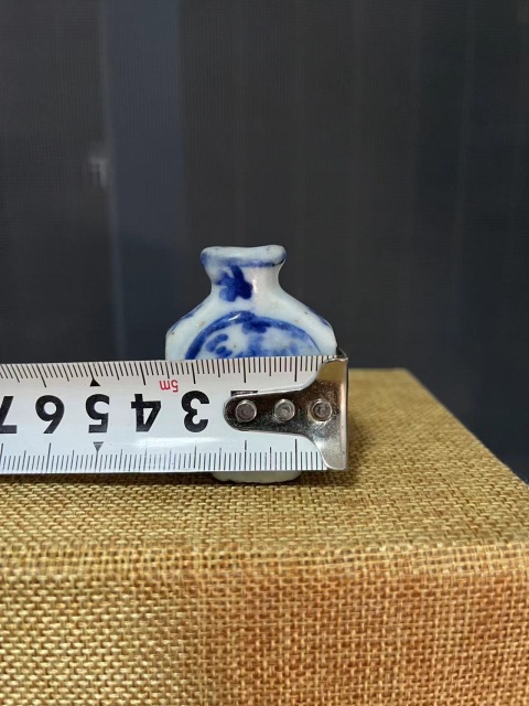 古玩陶瓷晚清八卦圖青花鼻煙壺拍賣,當前價格188元