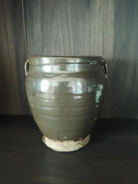 古玩陶瓷明代.茶葉末釉雙系罐（1368年-1644年）拍賣，當前價格260元