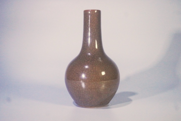 古玩陶瓷清中·黃哥釉天球瓶拍賣,當前價格6500元