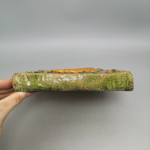 古玩陶瓷官窯 明代龍紋琉璃磚拍賣,當前價格128元