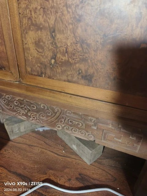 古玩雜項清·金絲楠木鑲影子木書柜一對拍賣,當前價格333333元
