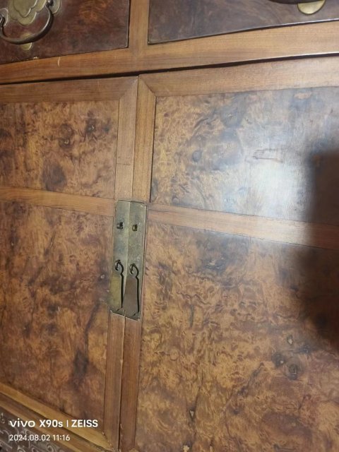 古玩雜項清·金絲楠木鑲影子木書柜一對拍賣,當前價格333333元