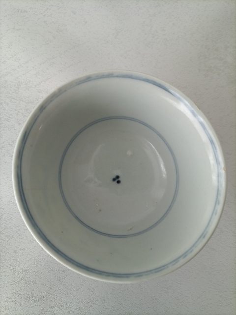 古玩陶瓷康熙   魚藻紋青花碗拍賣，當前價格688元