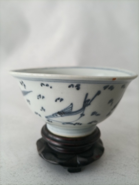 古玩陶瓷康熙   魚藻紋青花碗拍賣，當前價格688元