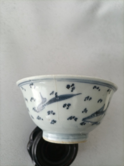 古玩陶瓷康熙   魚藻紋青花碗拍賣，當前價格688元