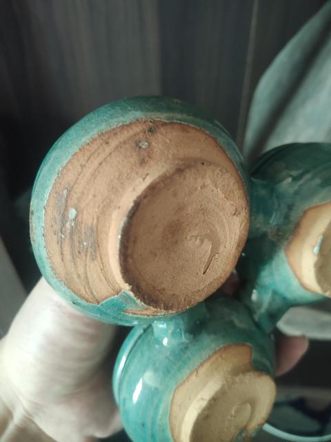 古玩陶瓷明末清初.孔雀綠釉三連洗(文房雅器)拍賣,當前價格380元