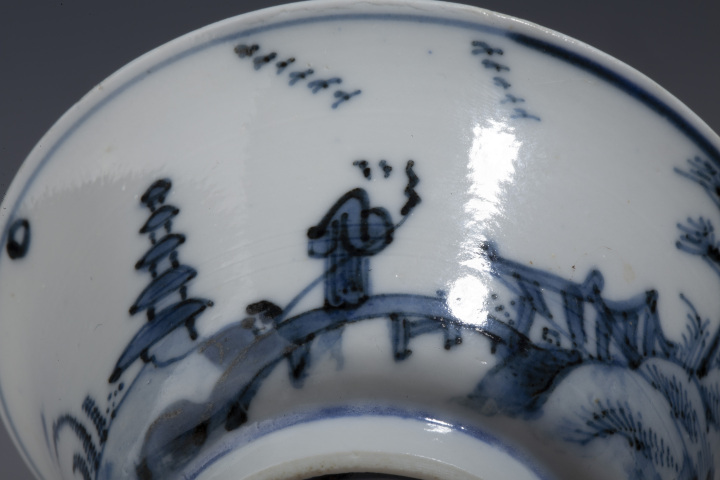 古玩陶瓷清康熙·青花山水人物紋杯拍賣,當前價格1980元