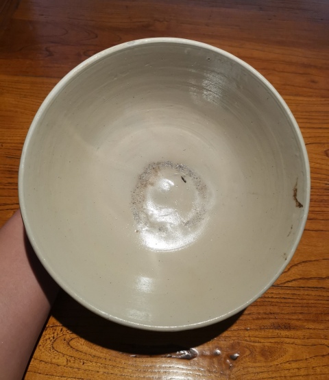 古玩陶瓷明白地黑花福壽紋大碗拍賣,當前價格450元