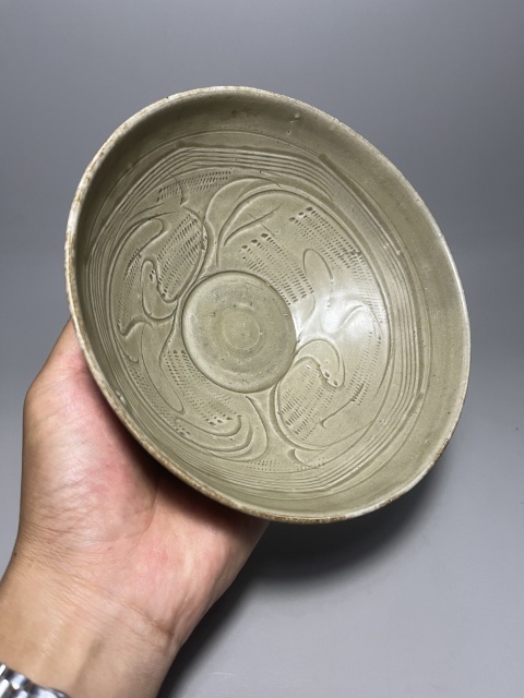 古玩陶瓷北宋同安越青瓷刻花碗拍賣,當前價格0元